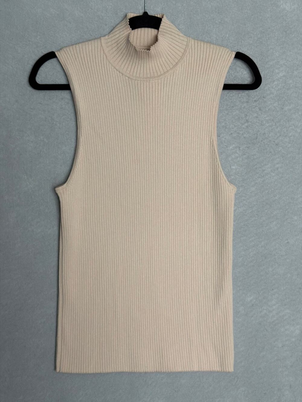Trina Turk Westhampton Pullover Top Knit Sleeveless in Poplar Women's Large NEW